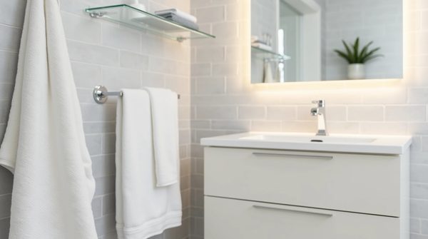 Porte-serviettes mural blanc : élégance et fonctionnalité pour optimiser la salle de bain